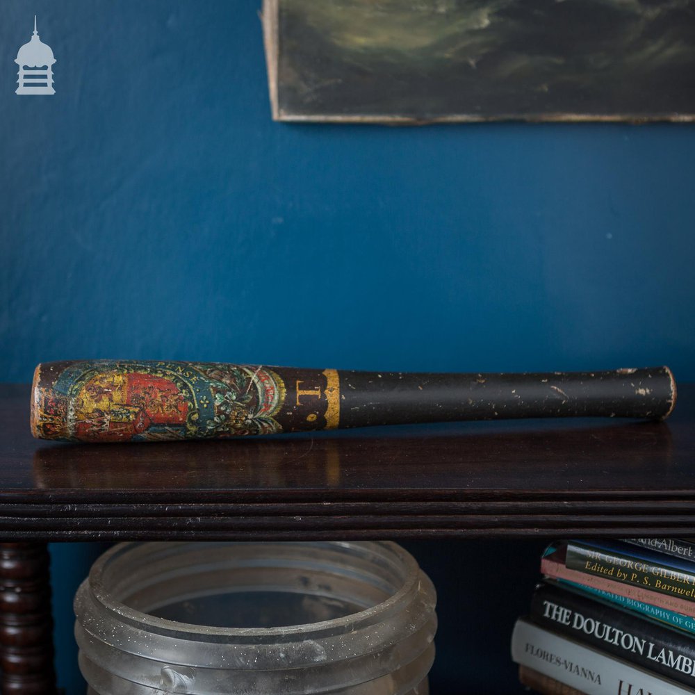 Rare Crested Black Georgian Truncheon with W.T Monogram