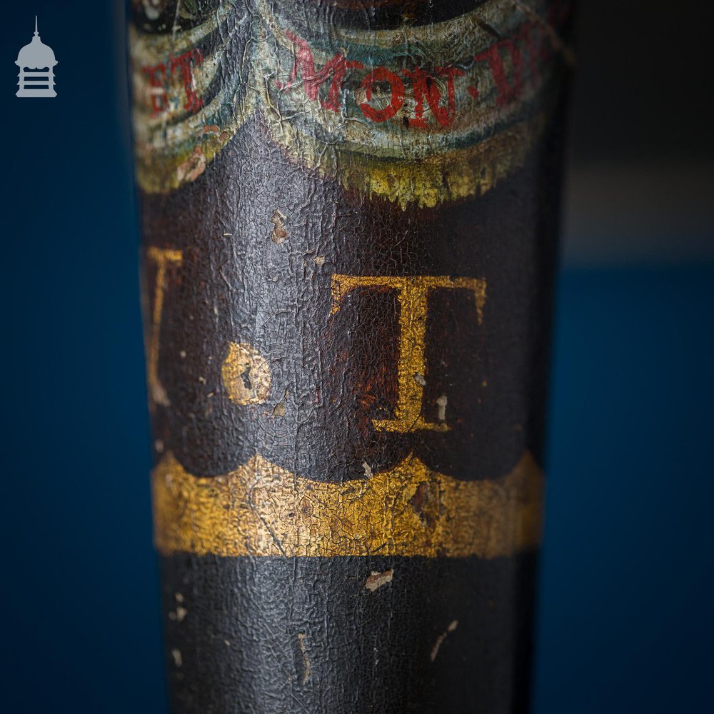 Rare Crested Black Georgian Truncheon with W.T Monogram