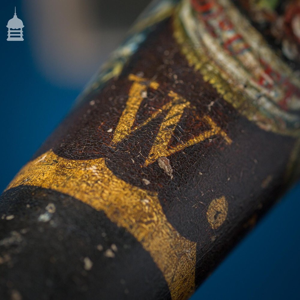 Rare Crested Black Georgian Truncheon with W.T Monogram