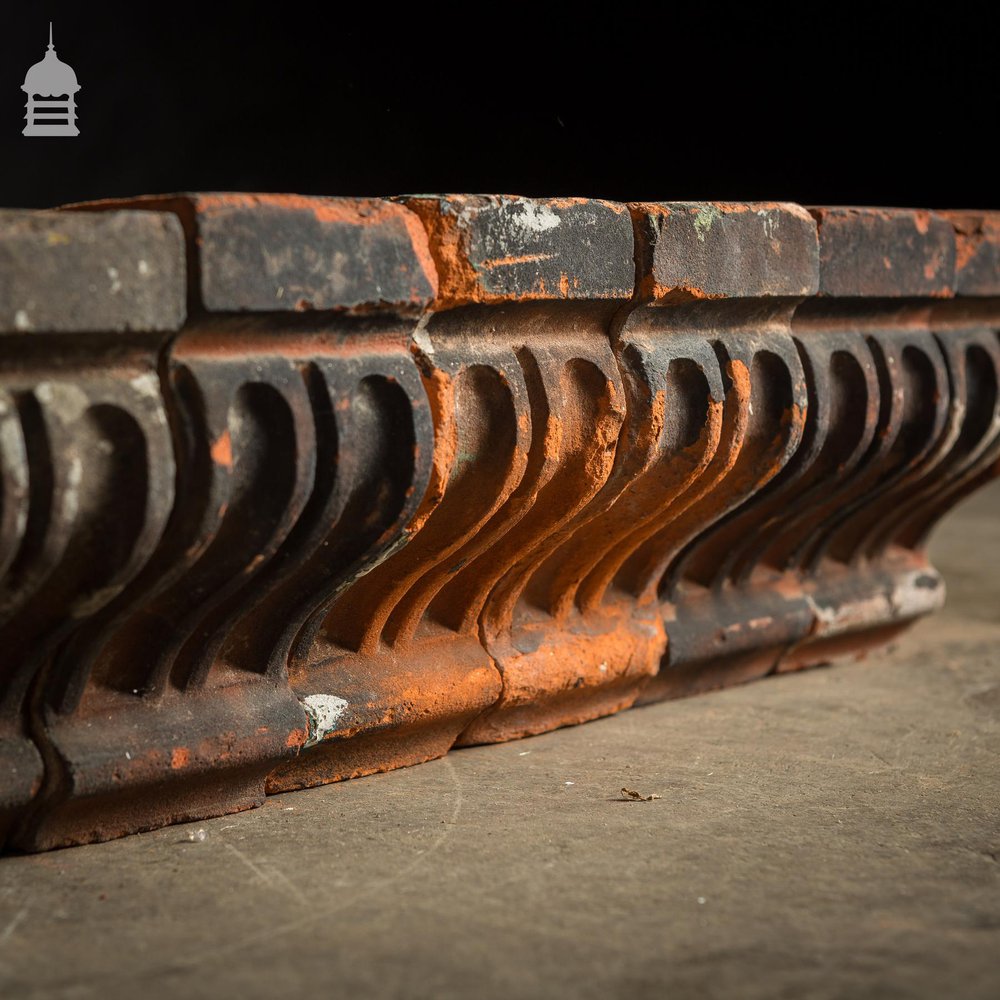 Batch of 100 Decorative 19th C Red Corbel Headers Bricks