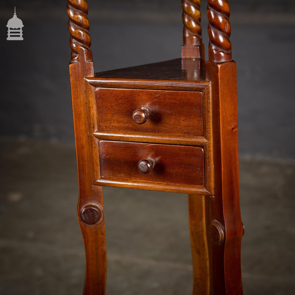 19th C Mahogany Jardinière Stand with Twist Detail