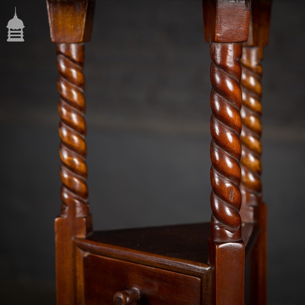 19th C Mahogany Jardinière Stand with Twist Detail