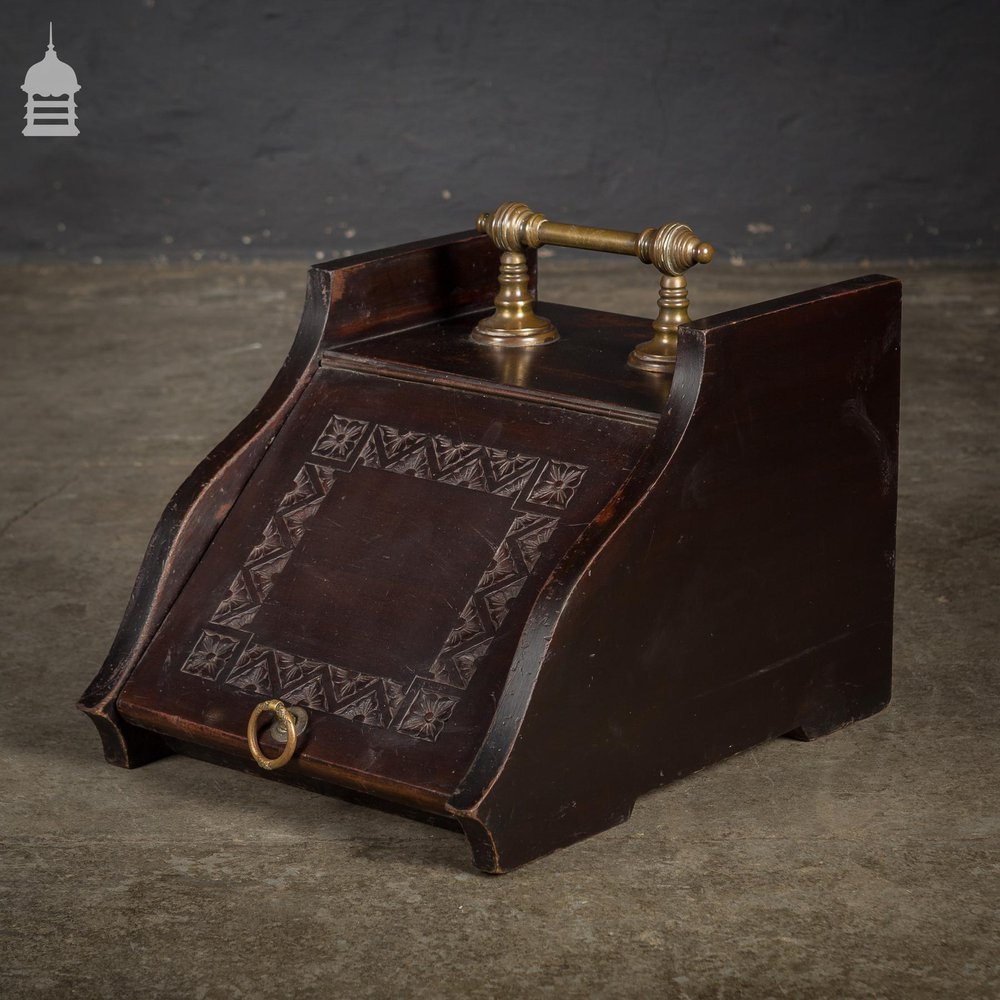 19th C Mahogany Coal Scuttle