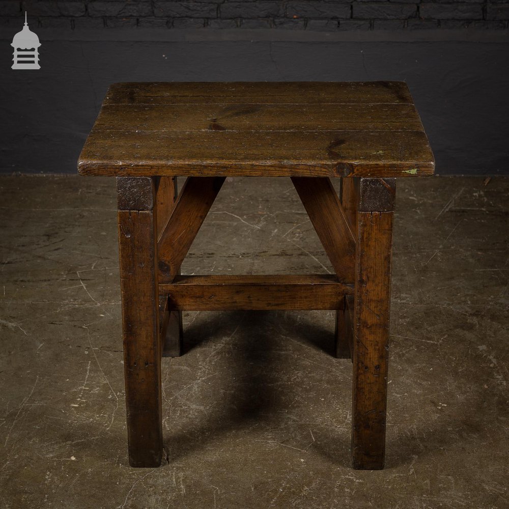 Solid Industrial Pine Table with Waxed Finish