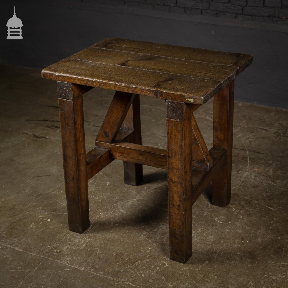 Solid Industrial Pine Table with Waxed Finish