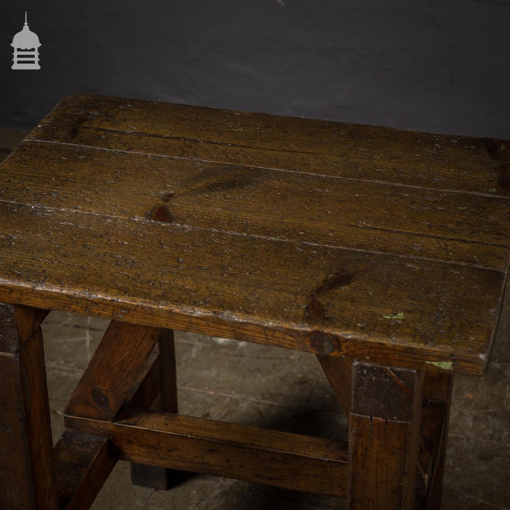 Solid Industrial Pine Table with Waxed Finish