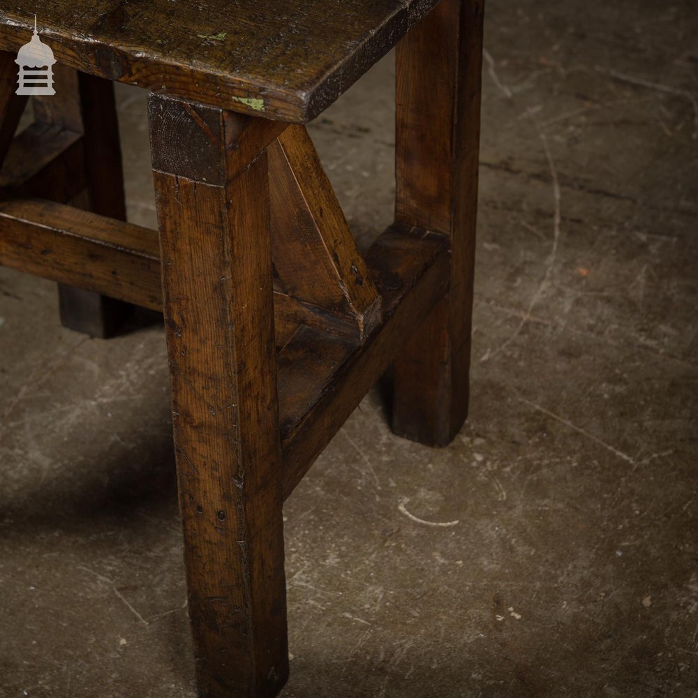 Solid Industrial Pine Table with Waxed Finish