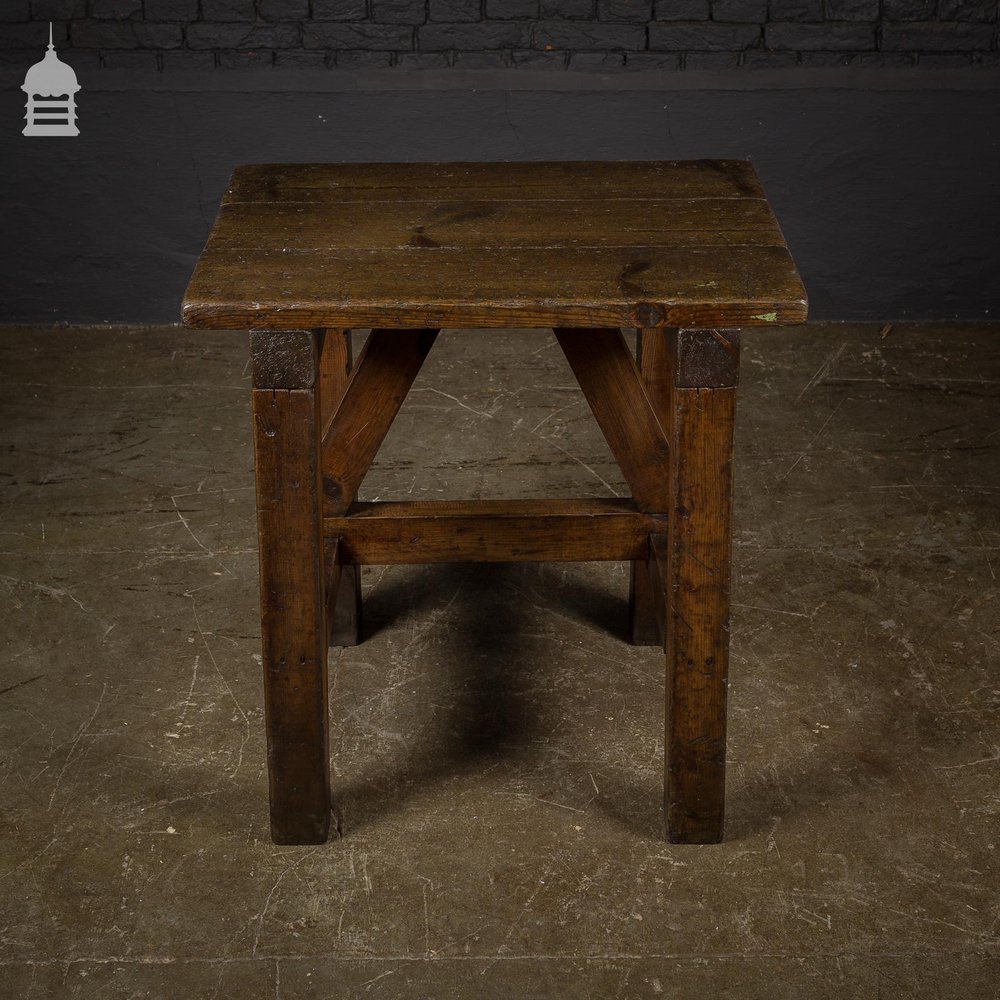 Solid Industrial Pine Table with Waxed Finish