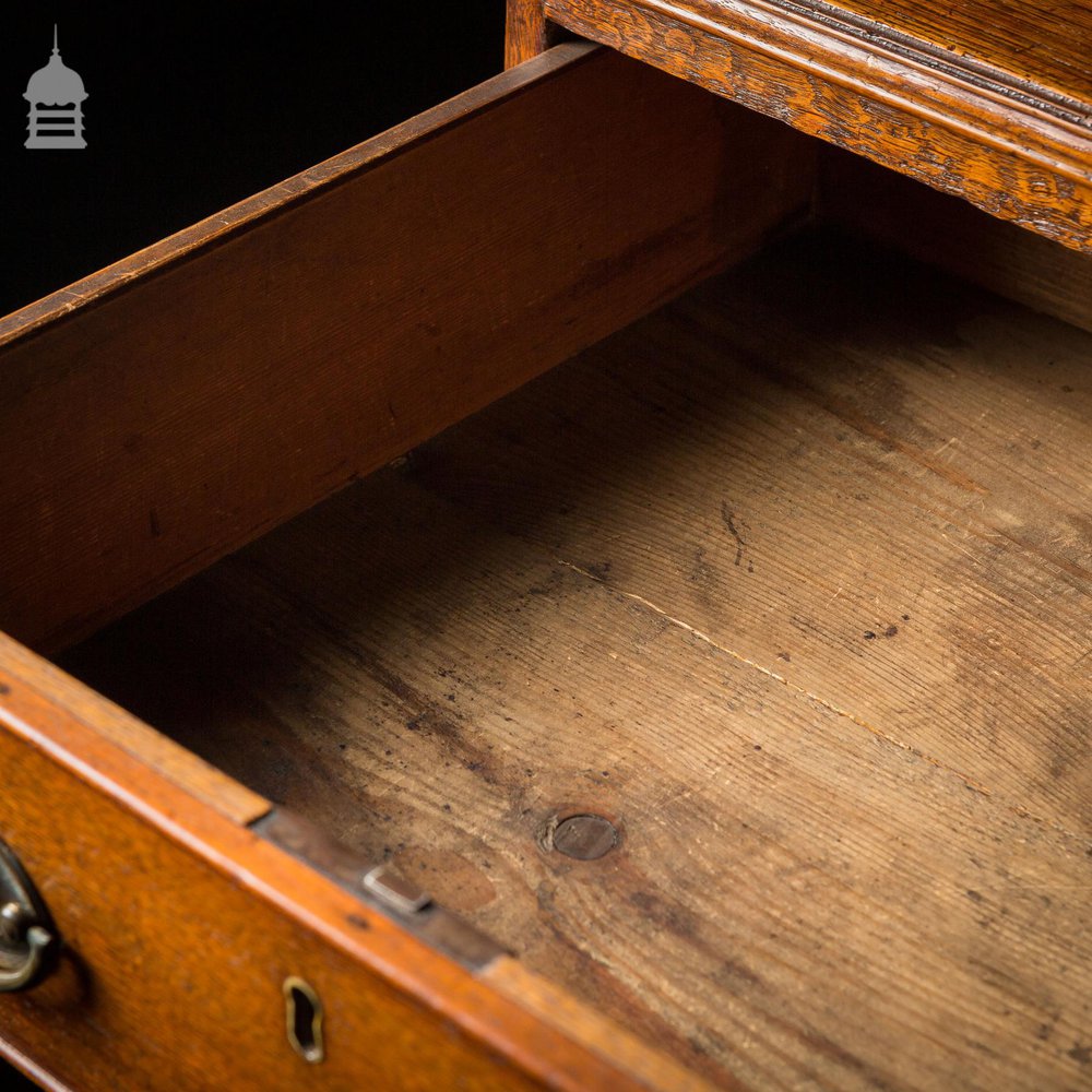 George III Oak Chest of Drawers with Brass Sphinx Drawer Pull Handles