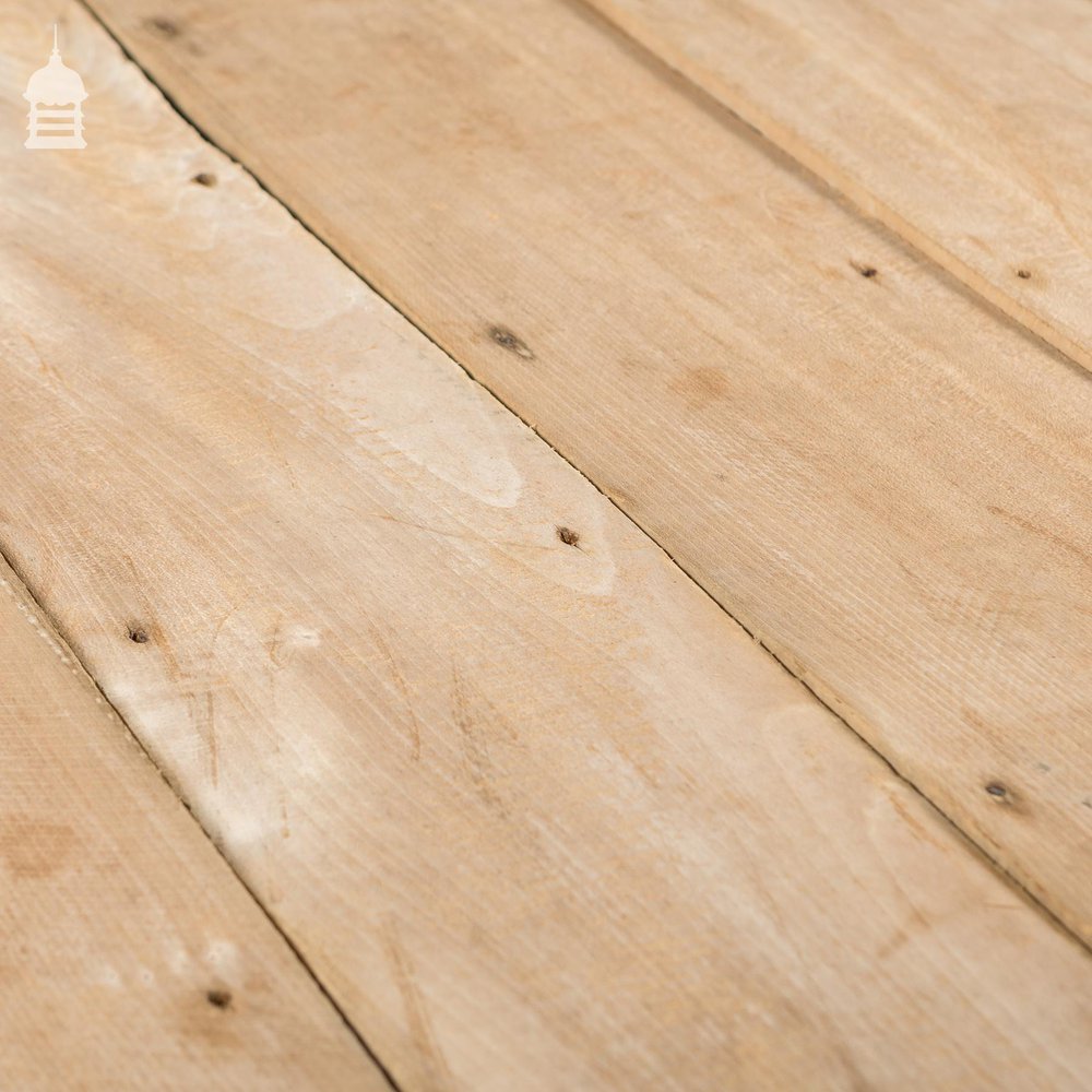 Batch of 10 Square Metres of 19th C Elm Floorboards Wall Cladding