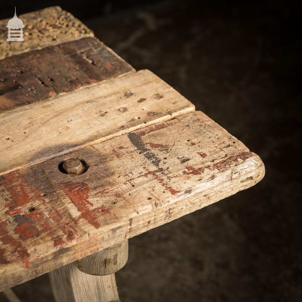 Bygone Wooden Base With Reclaimed Wooden Table Top