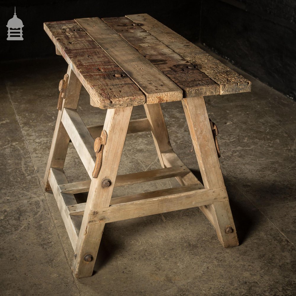 Bygone Wooden Base With Reclaimed Wooden Table Top