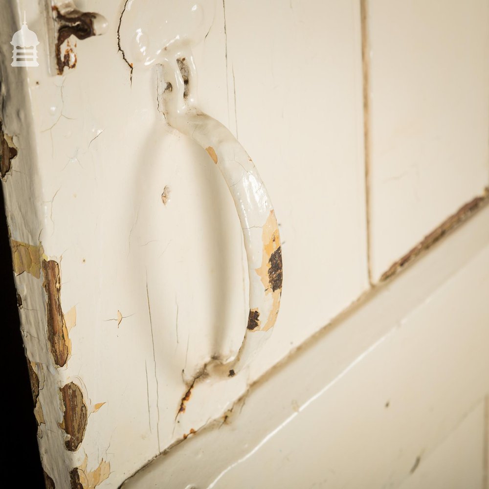 17th C White Pained Pine Ledged and Braced Cottage Door