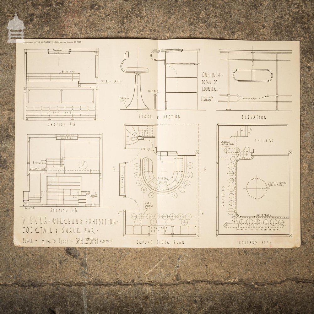 Collection of 13 Original Supplements from The Architects' Journal dated 1931 – 1935