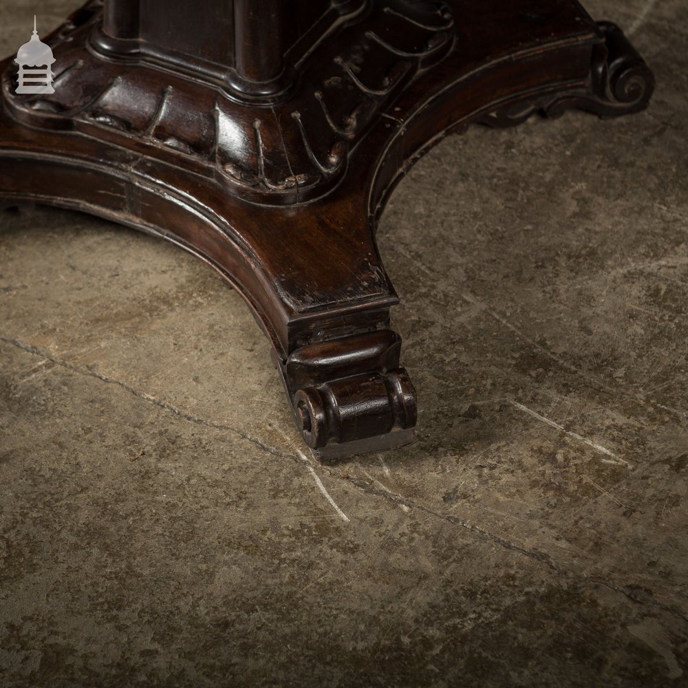 Marble Topped Table, Late 19th C Ebonised Neo Classical Circular