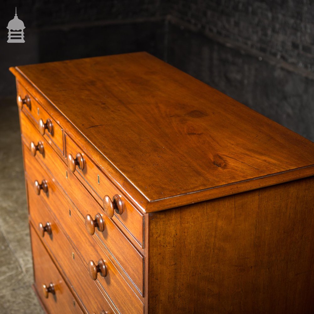 Fine Example of an Early 19th C Single Plank Cuban Mahogany Chest of Drawers