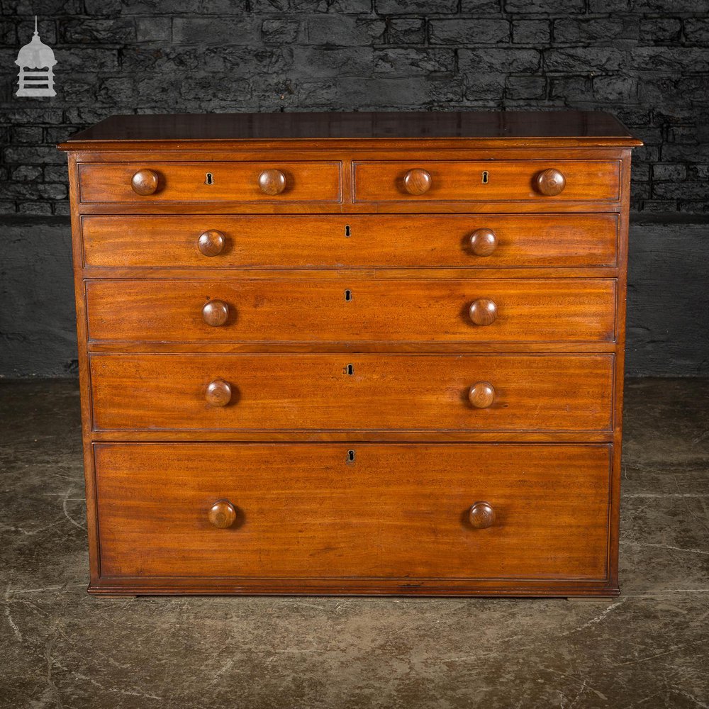 Fine Example of an Early 19th C Single Plank Cuban Mahogany Chest of Drawers