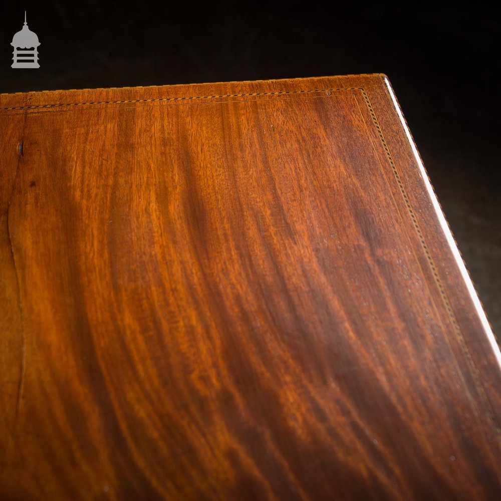 Fine Edwardian Inlaid Flame Mahogany Table