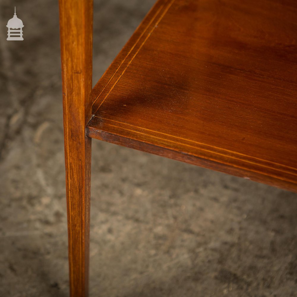 Fine Edwardian Inlaid Flame Mahogany Table