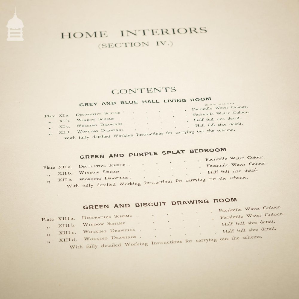 R. Gouldburn Lovell Home Interiors A Practical Work on Colour Decoration and Furnishing sections Two, Three, Four and Five