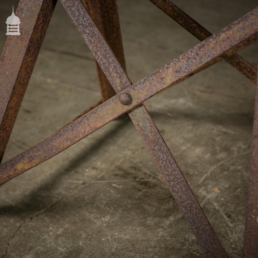 Pair of Wrought Iron Victorian Barrel Stands