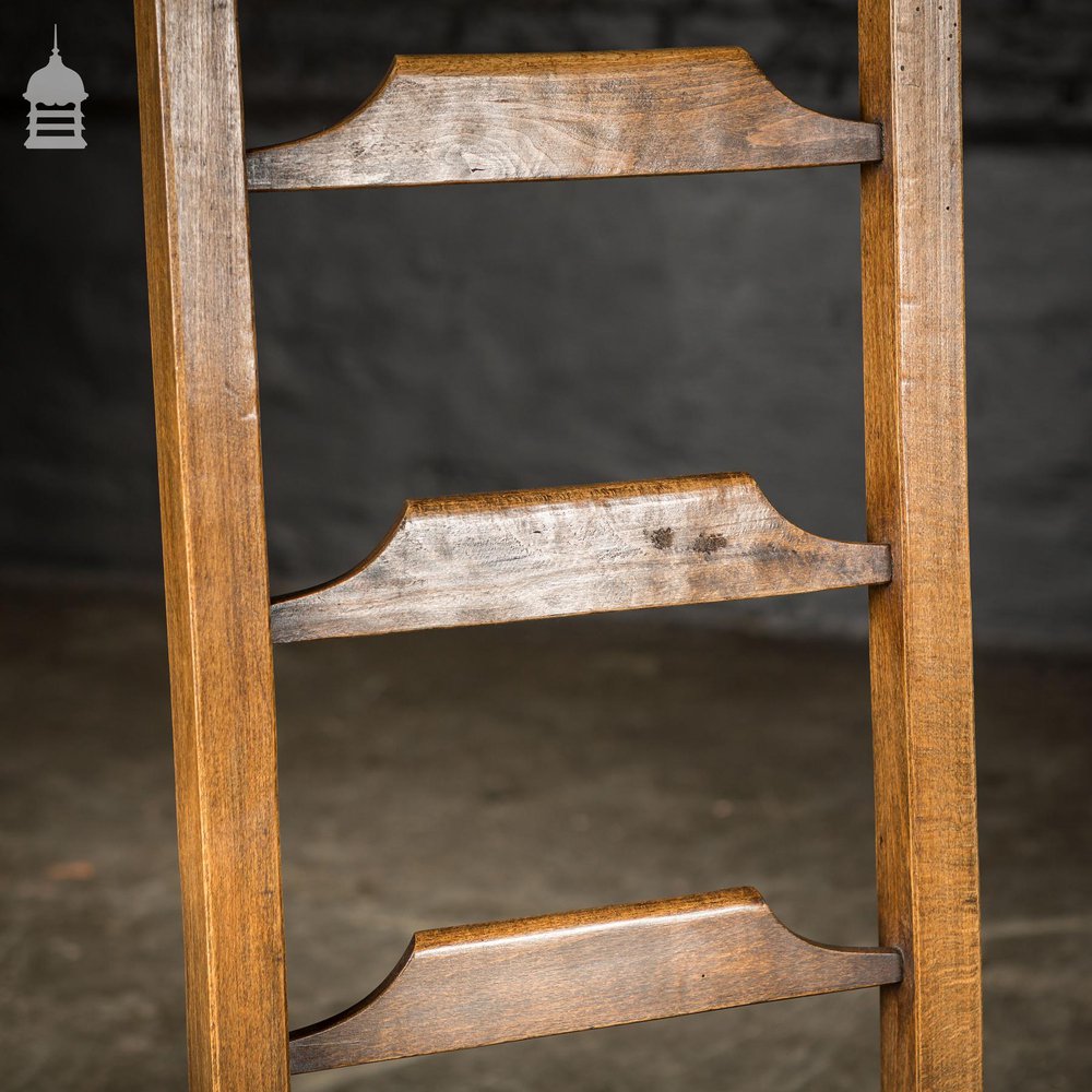 Set of 3 19th C Elm Low Ladder Back Chairs