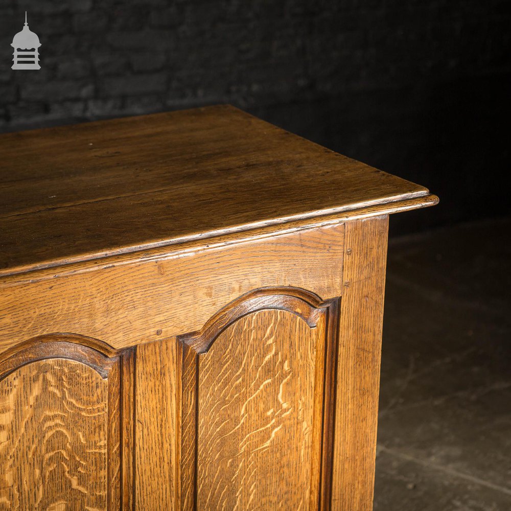 18th C Light Oak Blanket Box Coffer with Drawers