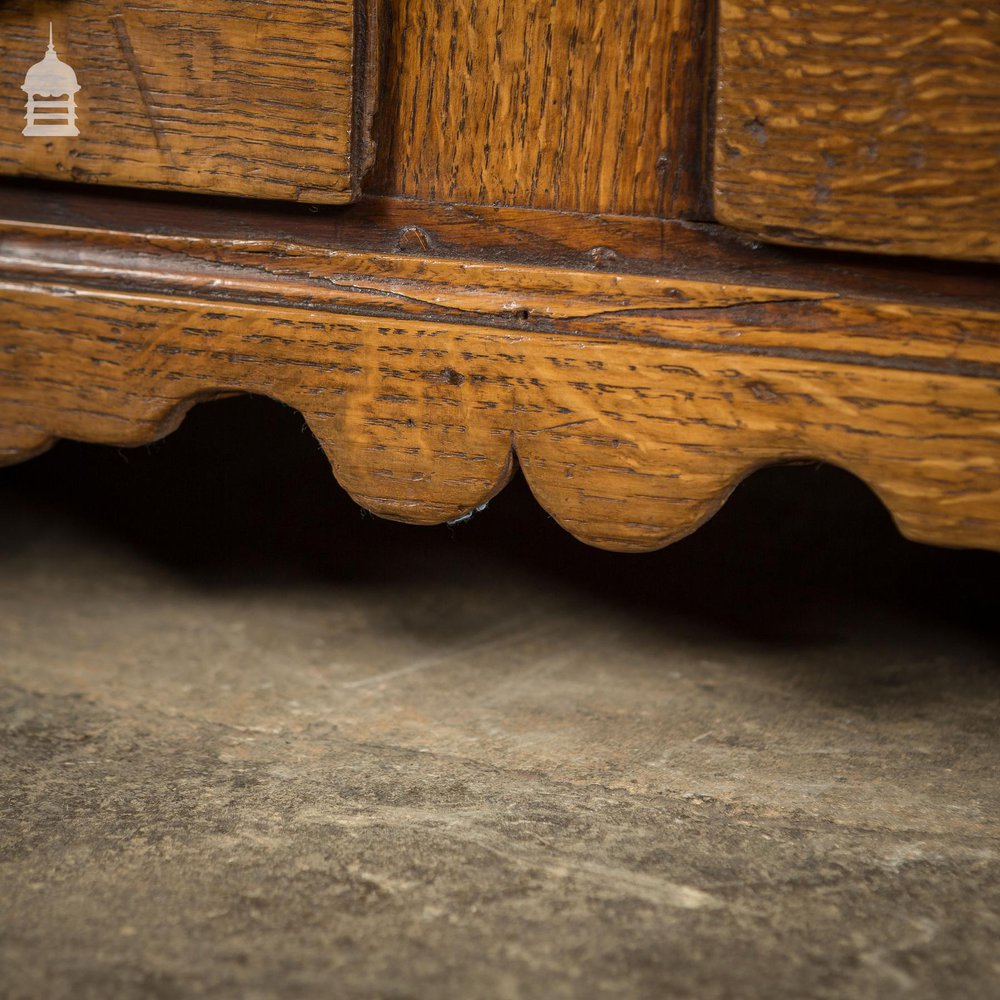 18th C Light Oak Blanket Box Coffer with Drawers