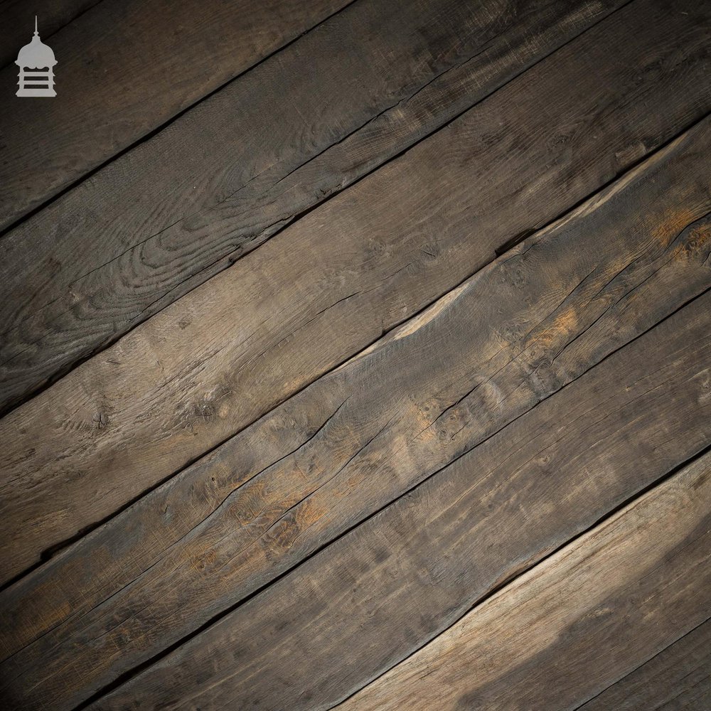 Reclaimed Norfolk Broads Black Bog Oak Floor Boards Wall Cladding