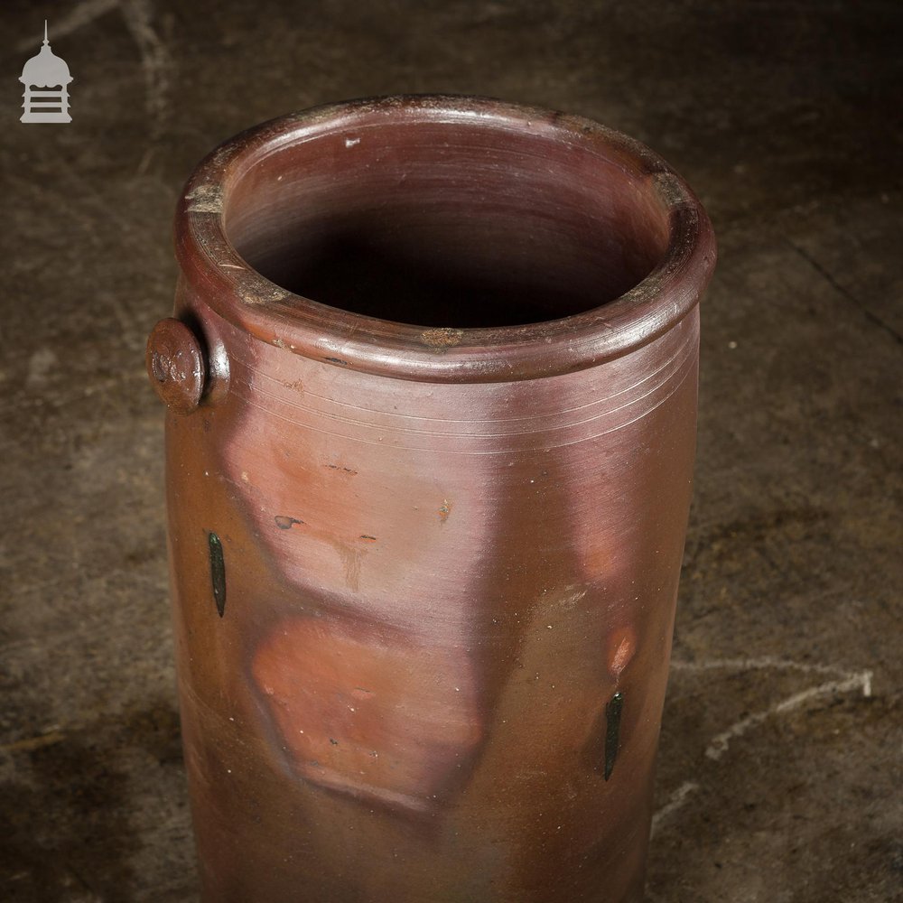 Large Victorian Salt Glazed Pot with Small Handles