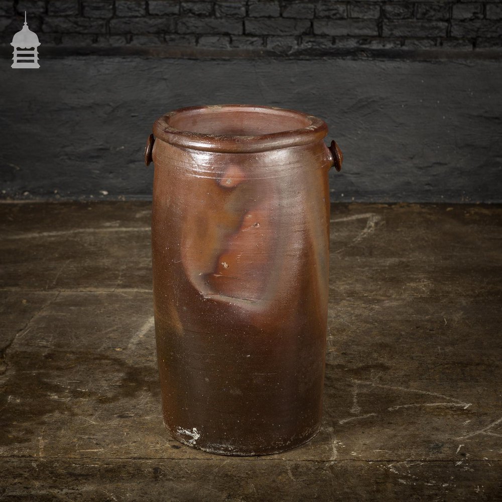 Large Victorian Salt Glazed Pot with Small Handles