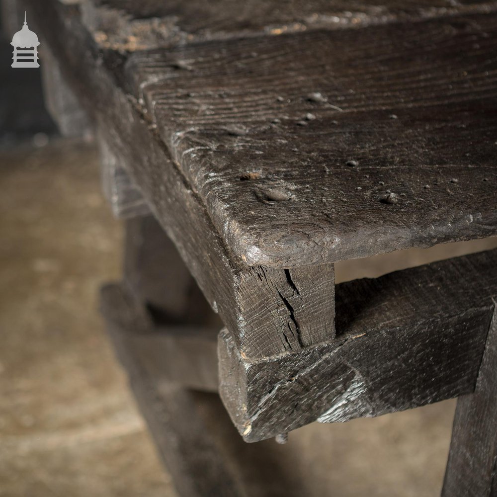 Blackened Elm Rustic Bygone Table