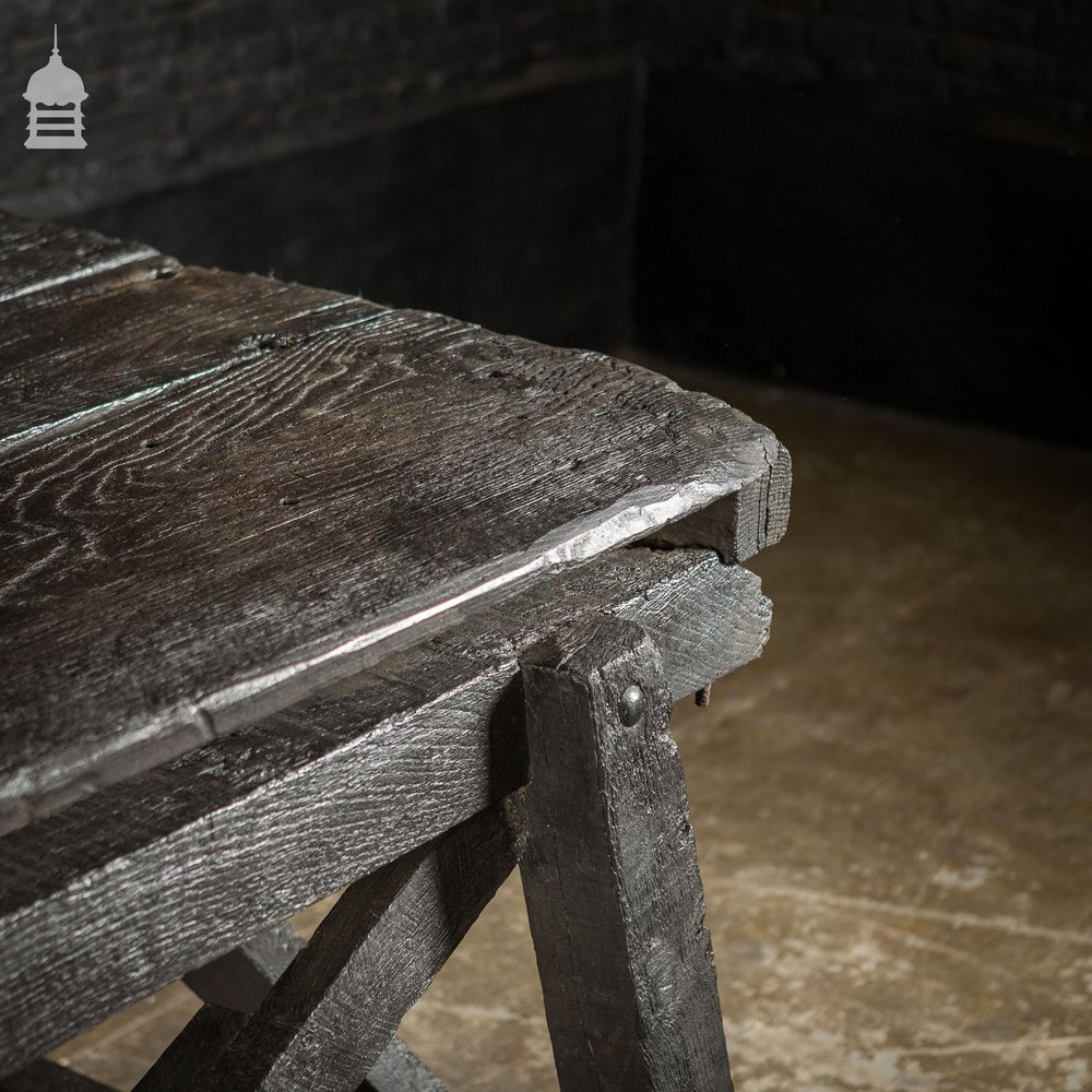 Blackened Elm Rustic Bygone Table