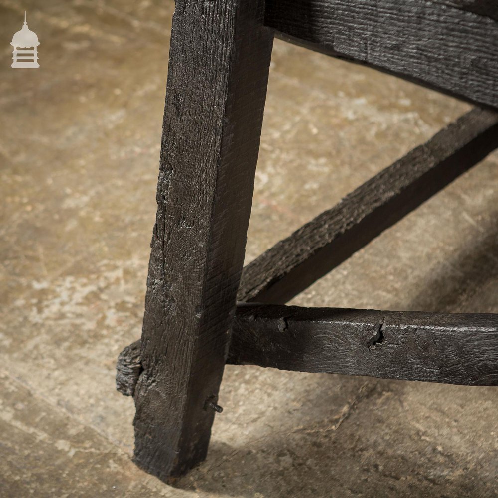 Blackened Elm Rustic Bygone Table