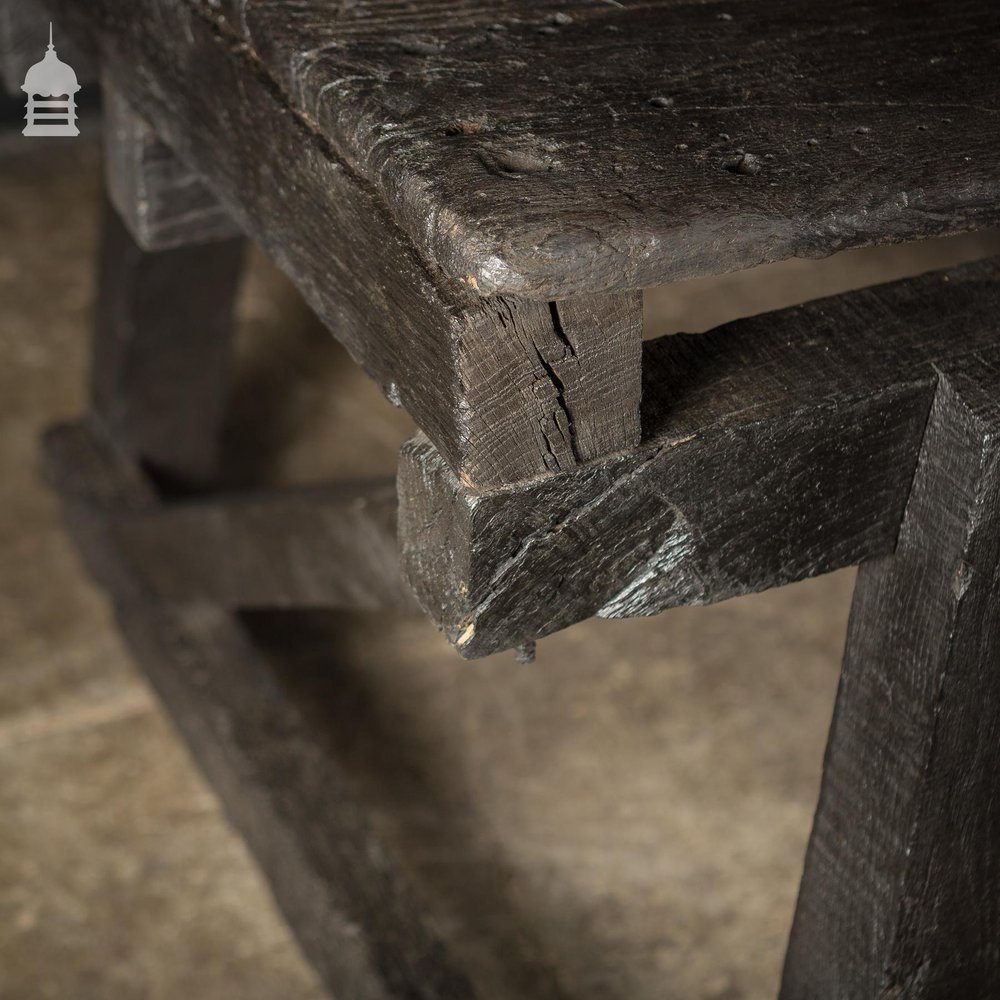 Blackened Elm Rustic Bygone Table