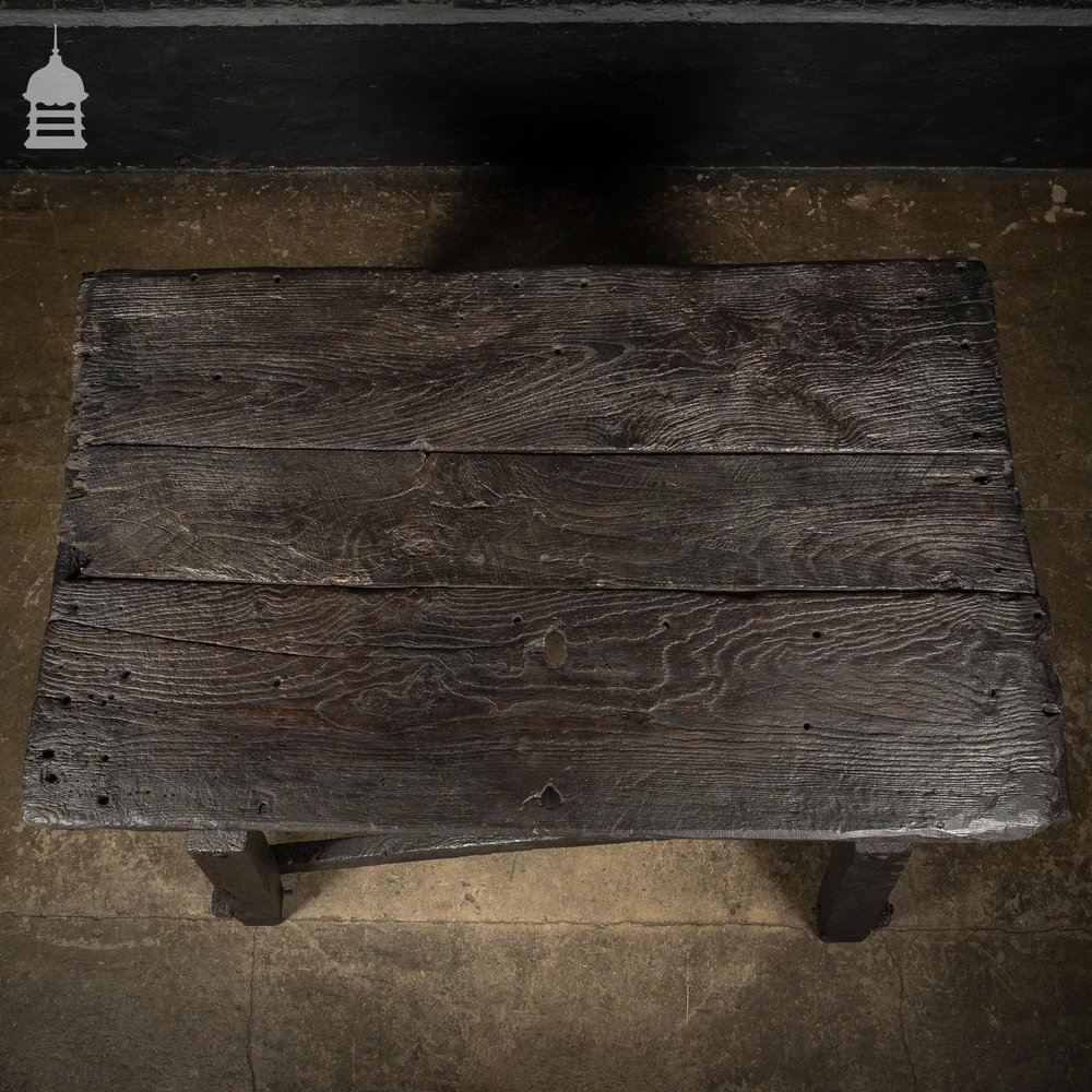 Blackened Elm Rustic Bygone Table