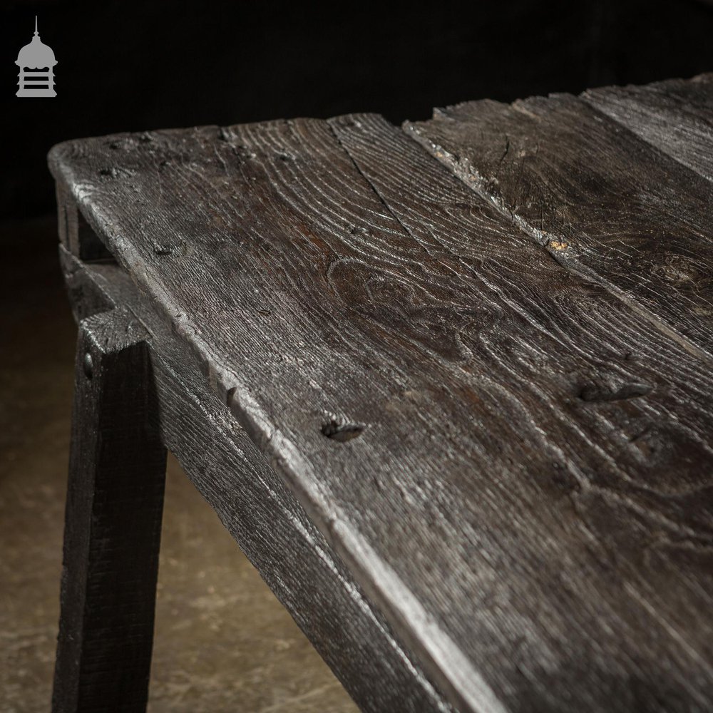 Blackened Elm Rustic Bygone Table