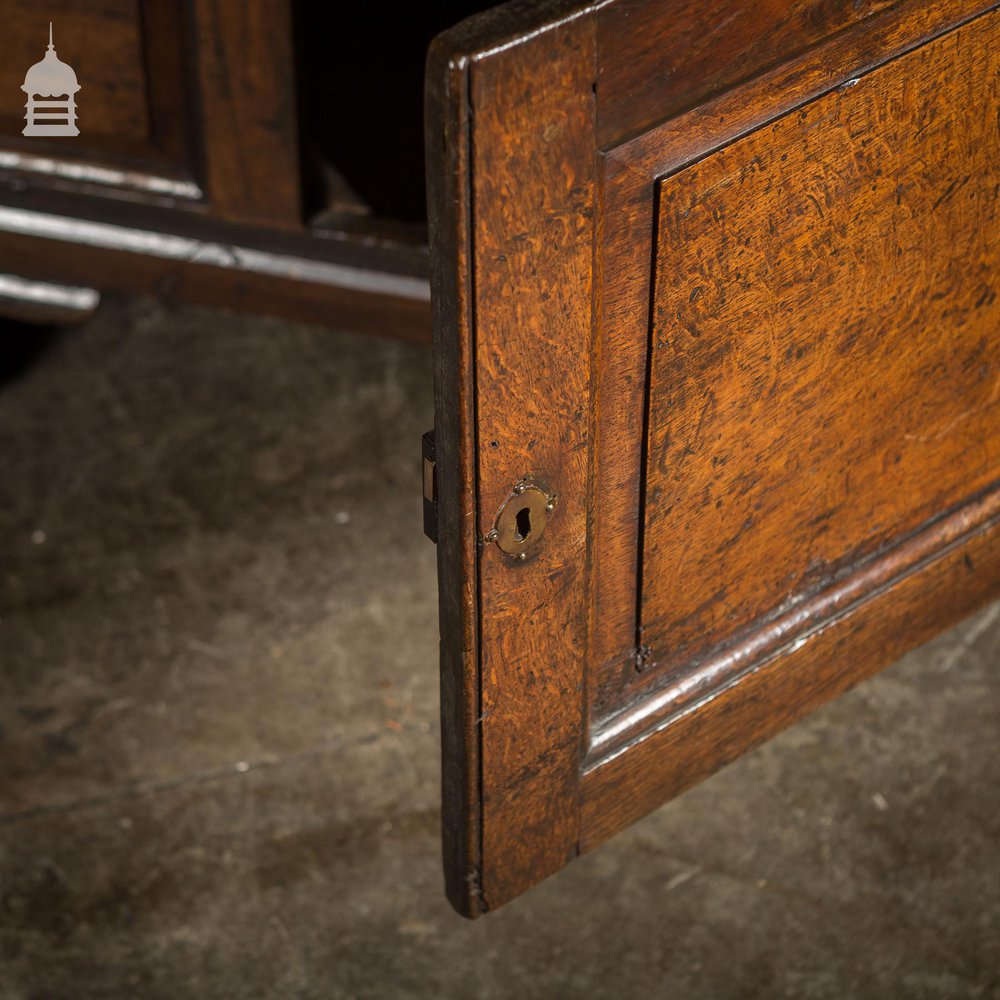 George II Oak Sideboard with Brass Pull Handles