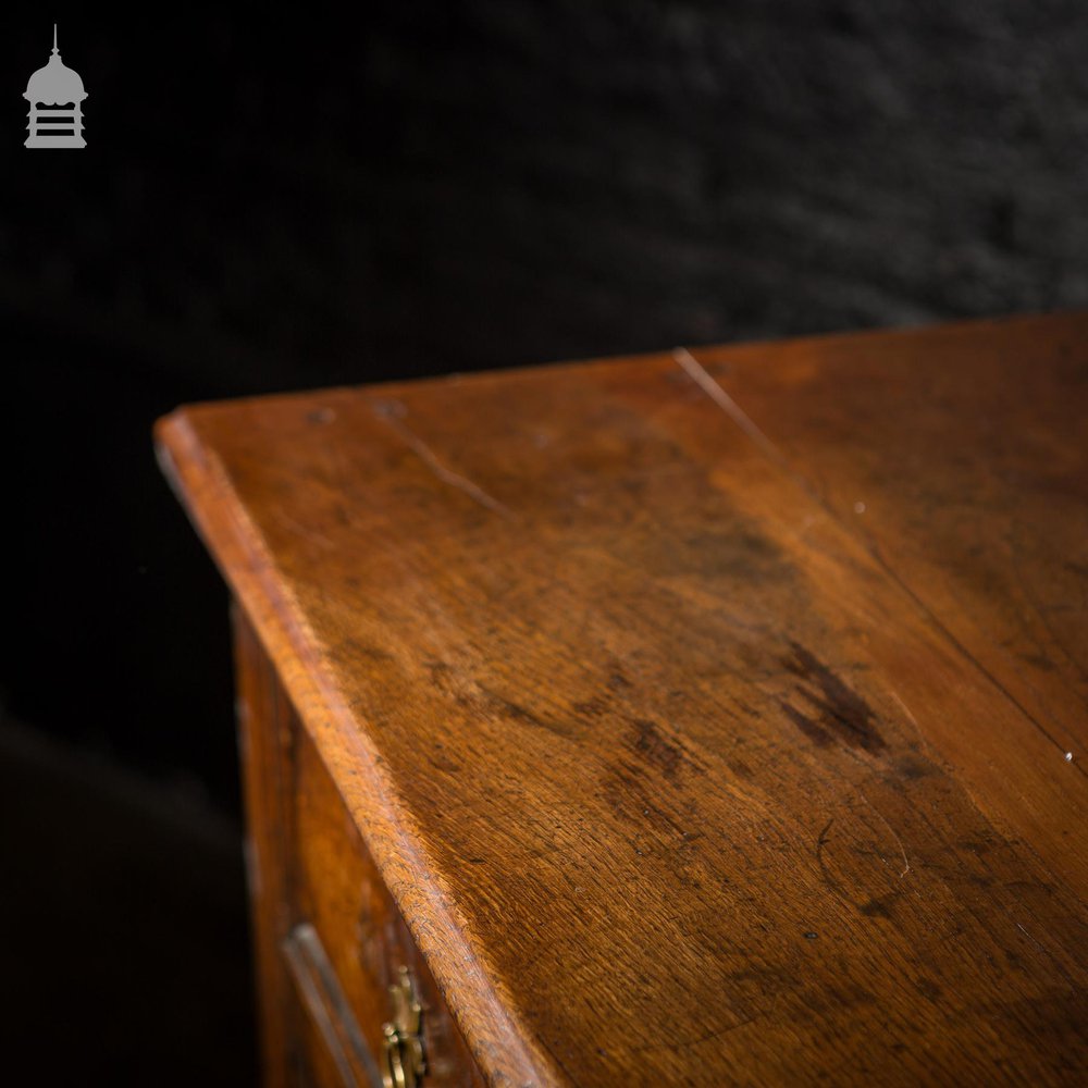 George II Oak Sideboard with Brass Pull Handles