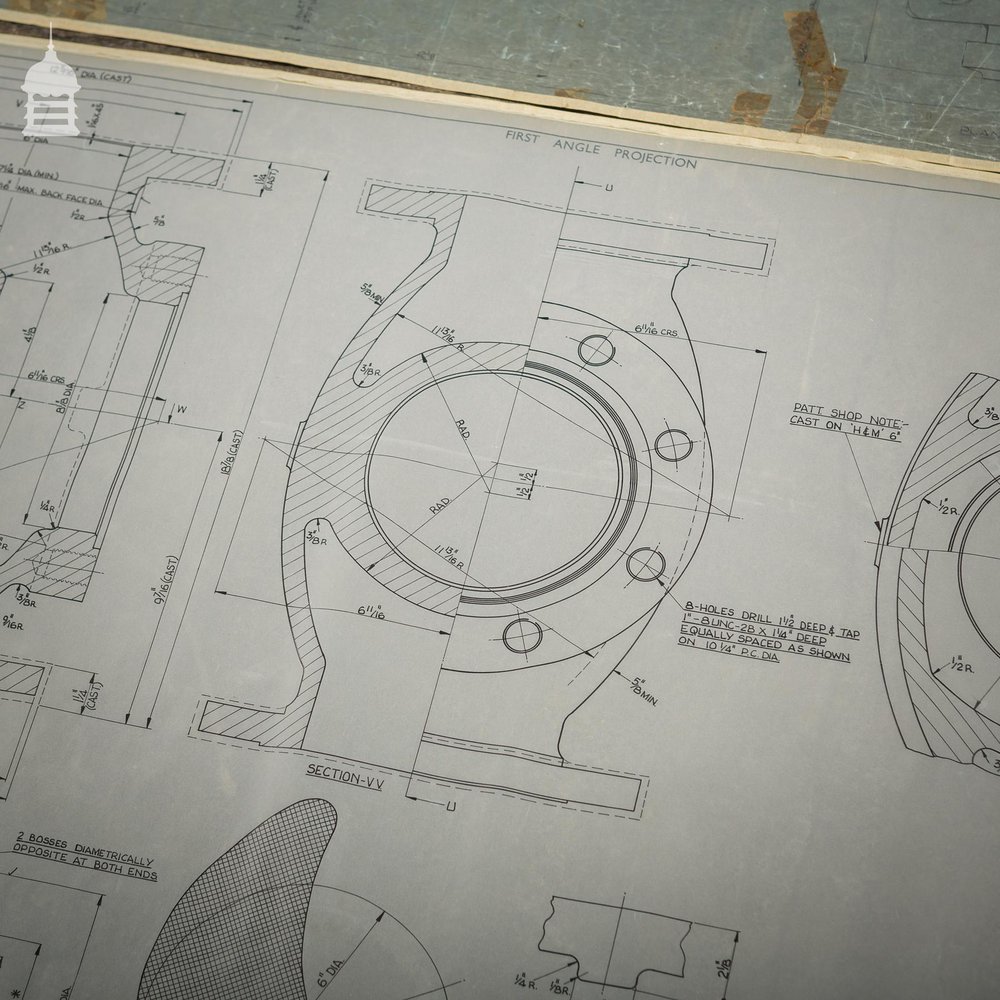 30 Pages of Vintage Industrial Drawings Plans Schematics