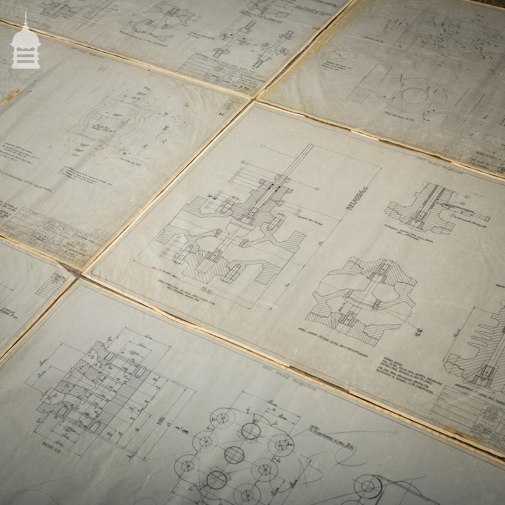 30 Pages of Vintage Industrial Drawings Plans Schematics