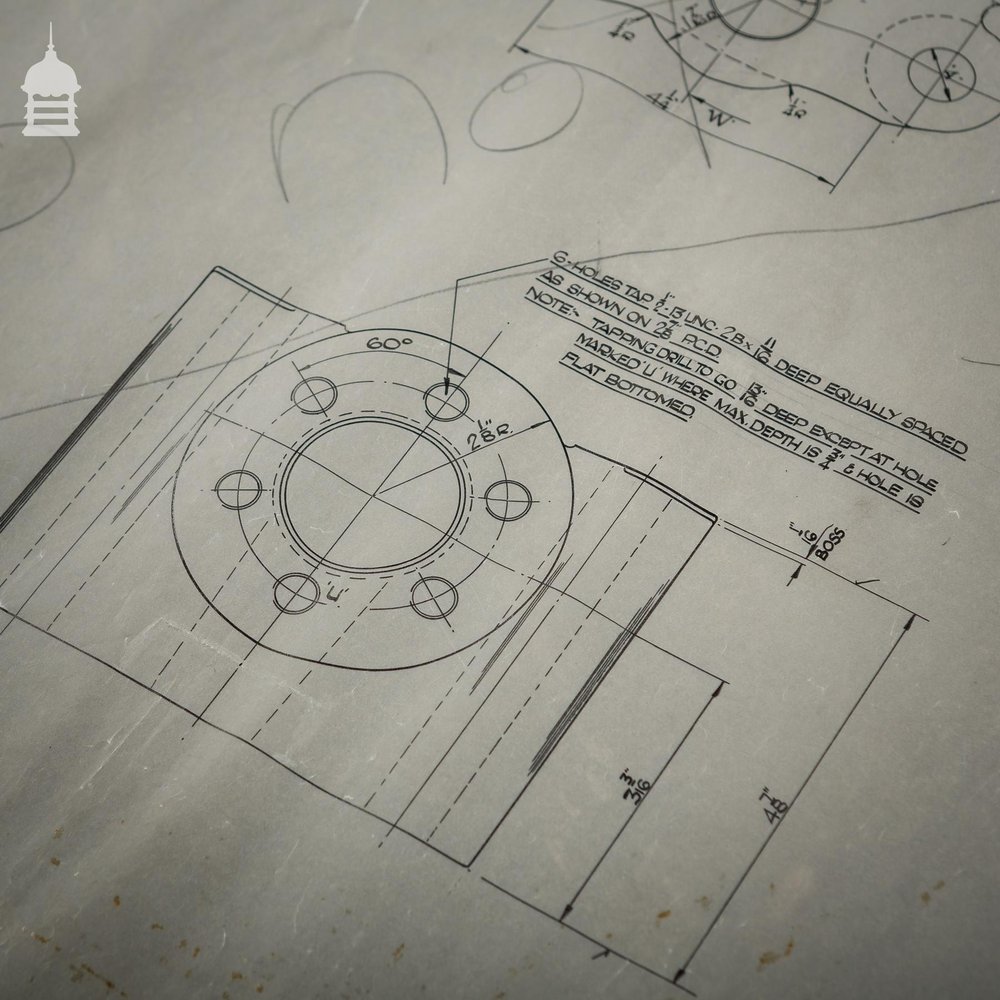 30 Pages of Vintage Industrial Drawings Plans Schematics