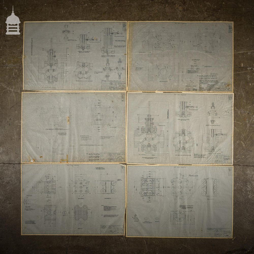 30 Pages of Vintage Industrial Drawings Plans Schematics