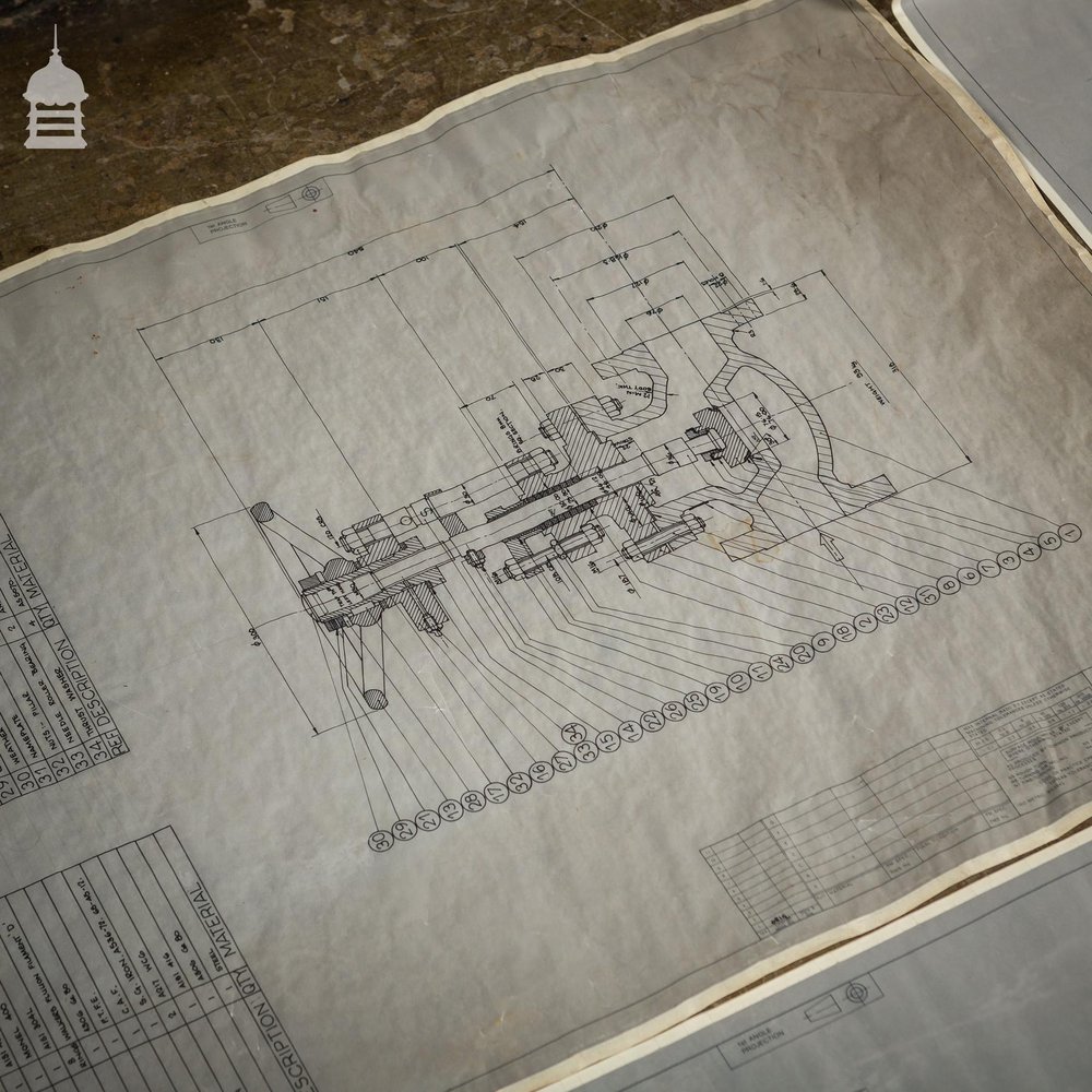 45 Pages of Vintage Industrial Drawings Plans Schematics