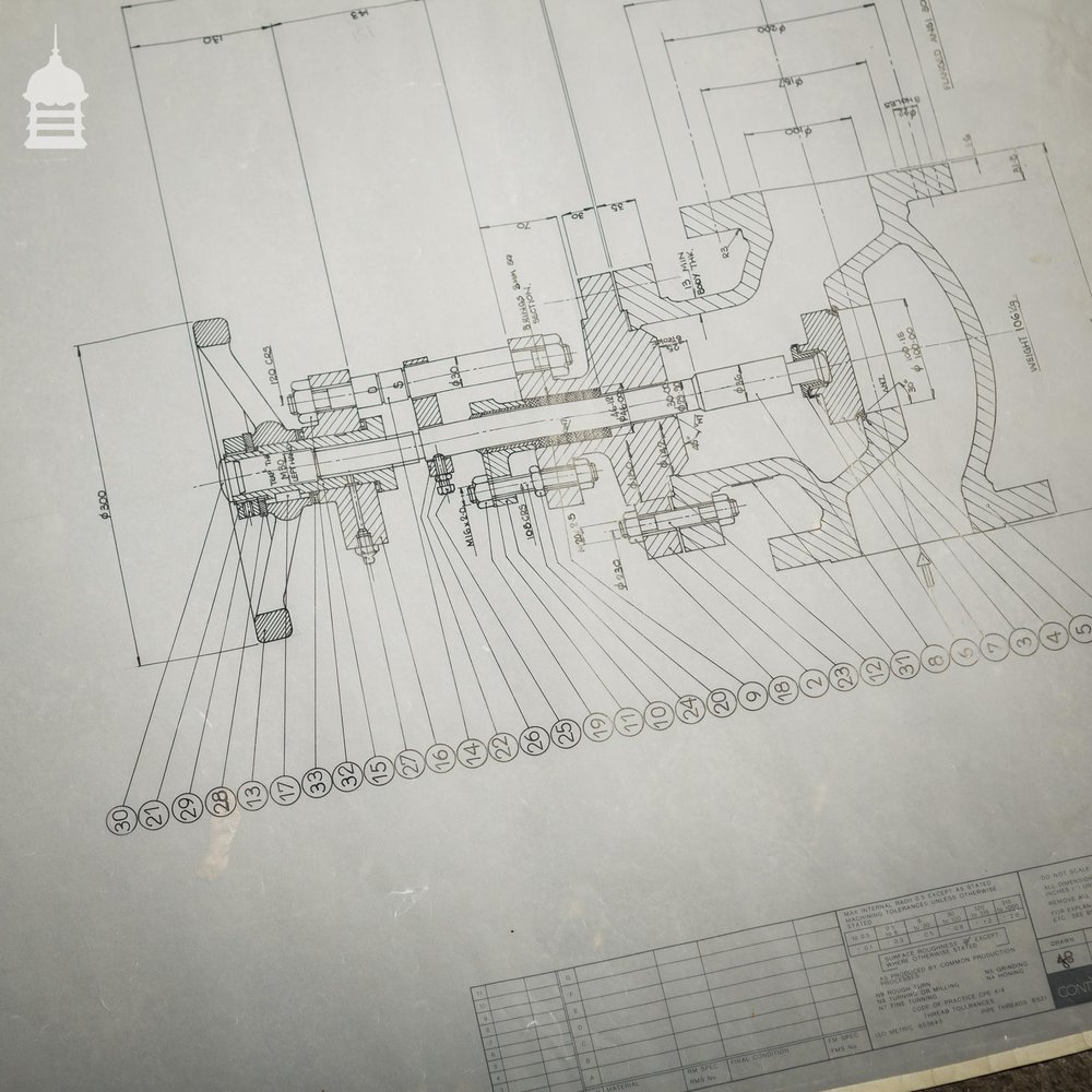 45 Pages of Vintage Industrial Drawings Plans Schematics