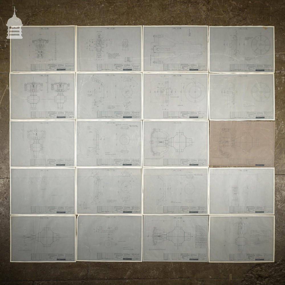 45 Pages of Vintage Industrial Drawings Plans Schematics