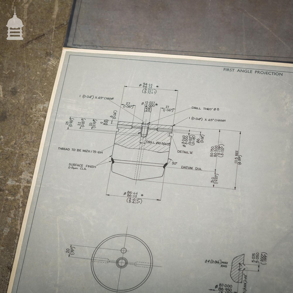 60 Pages of Vintage Industrial Drawings Plans Schematics