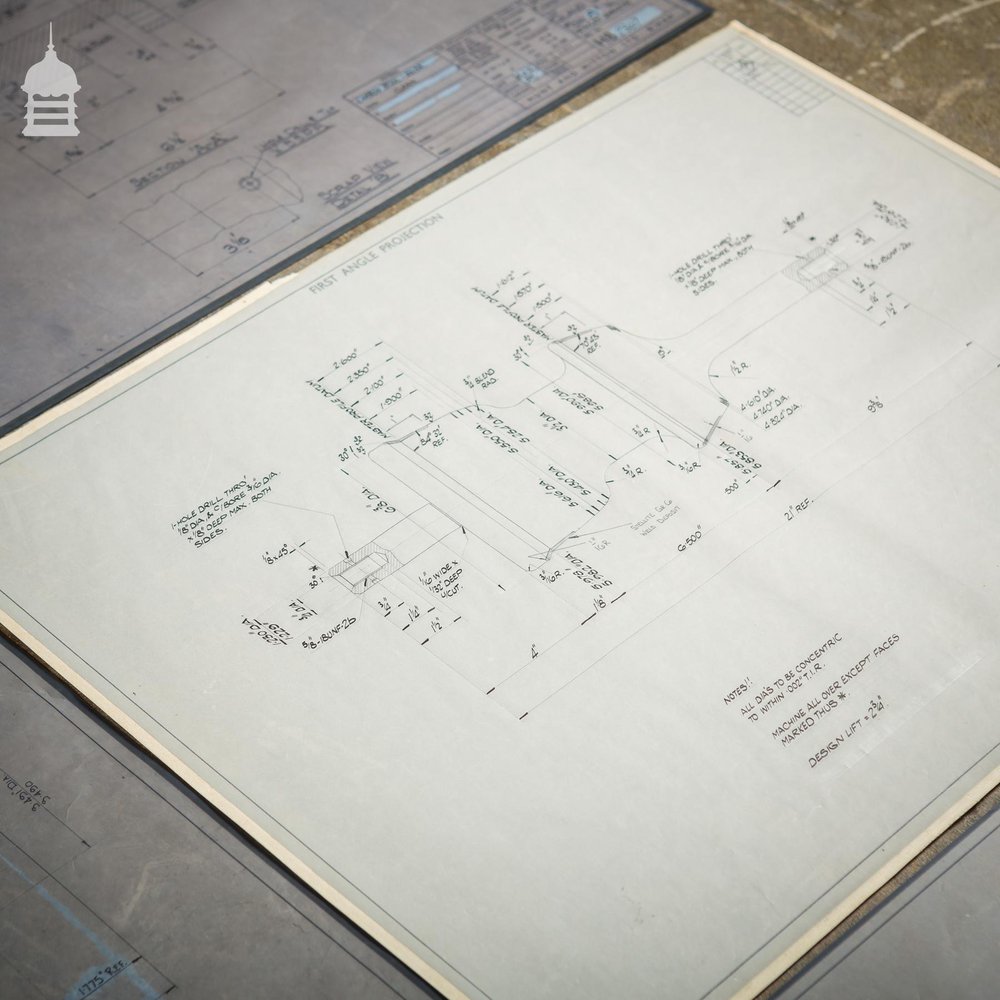 60 Pages of Vintage Industrial Drawings Plans Schematics