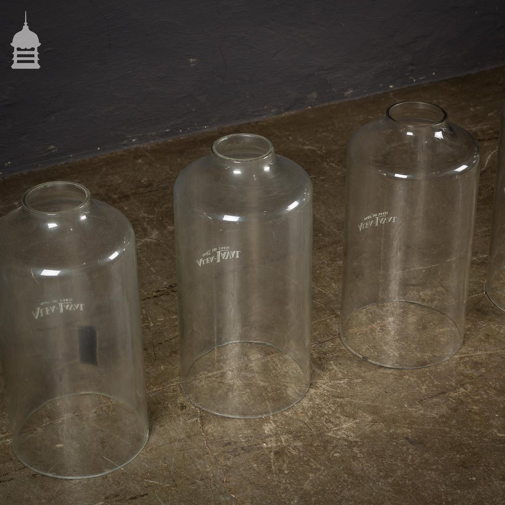 Set of 5 Vintage Industrial Glass Tubes Measuring Cylinders