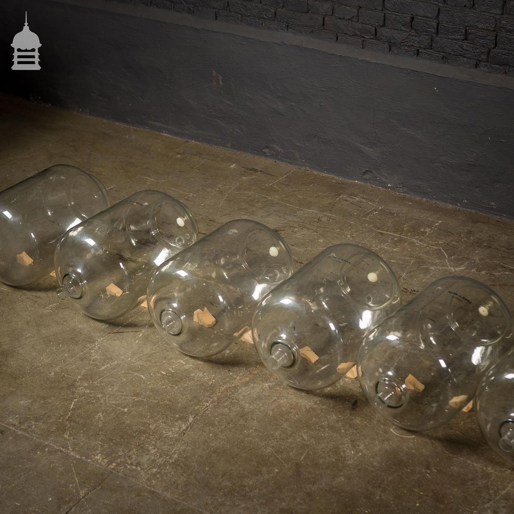 Set of 10 Industrial Glass Measuring Cylinders